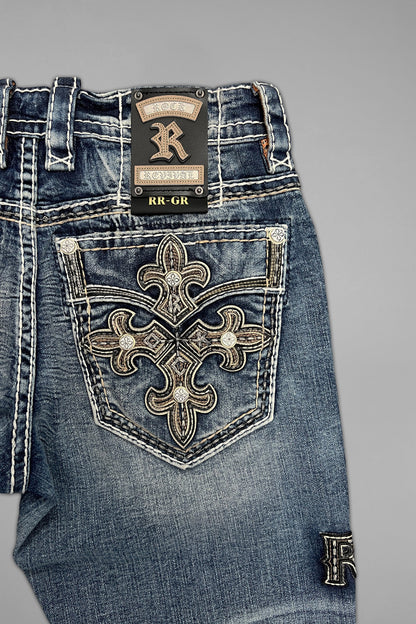 MASON BOOTCUT JEANS IN MEDIUM BLUE - GR COLLECTION