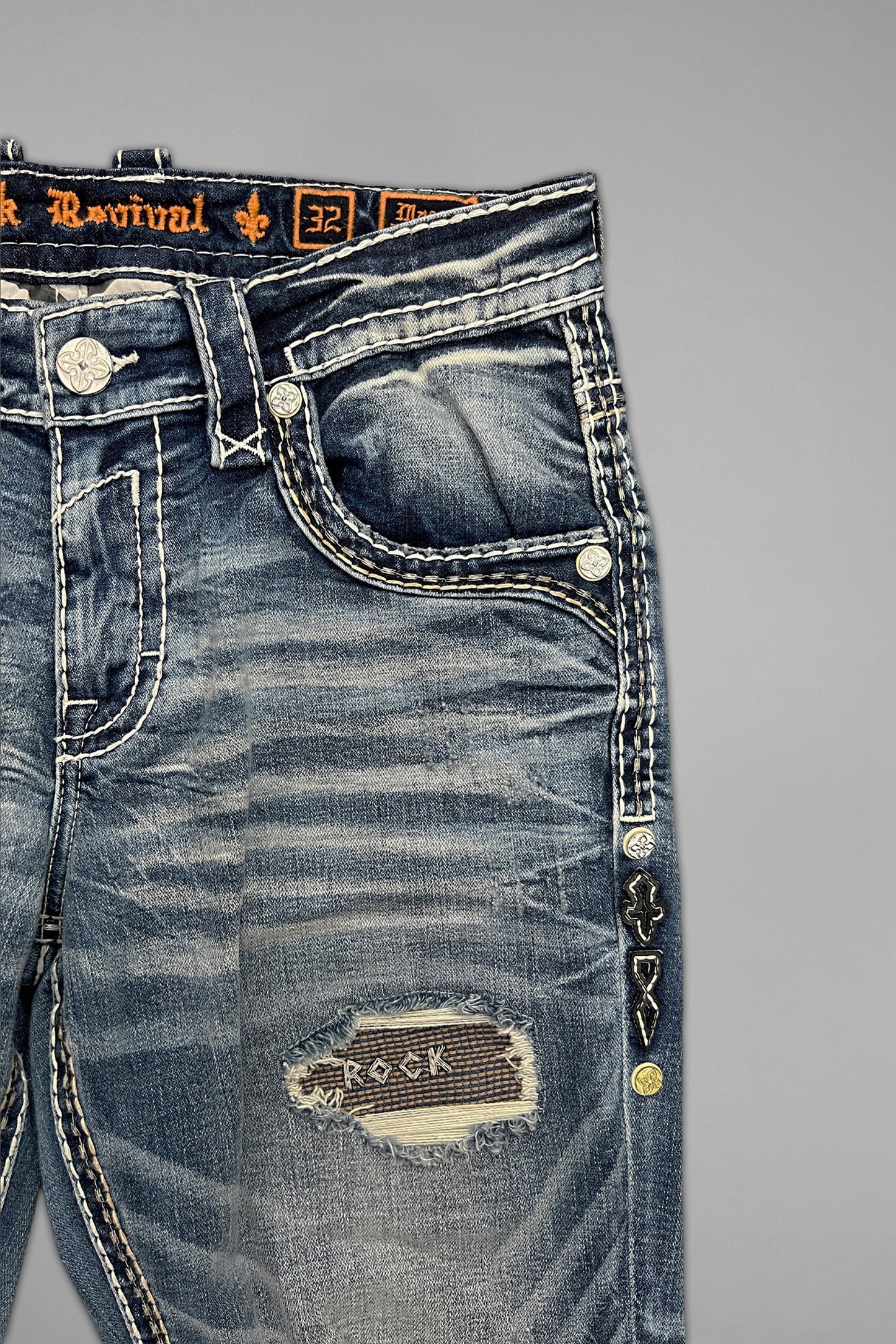 MASON BOOTCUT JEANS IN MEDIUM BLUE - GR COLLECTION