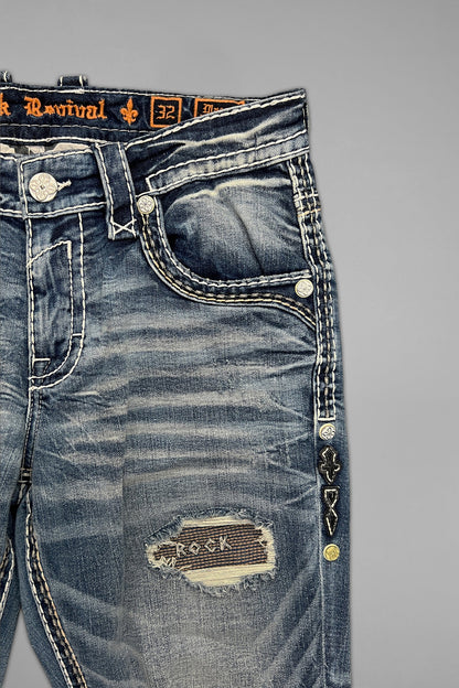 MASON BOOTCUT JEANS IN MEDIUM BLUE - GR COLLECTION