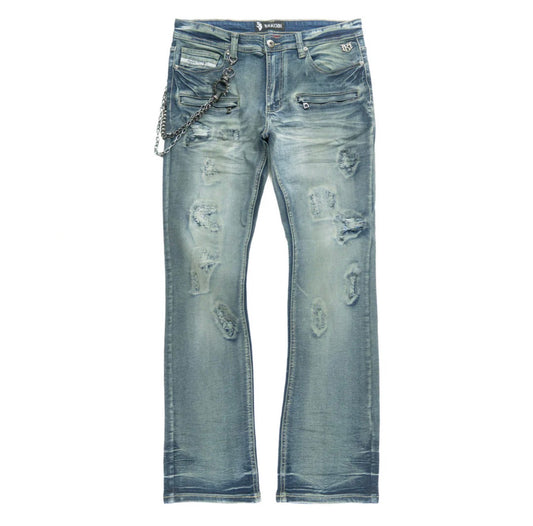 M1763 ADORNI CHAIN PANTS - DARK WASH
