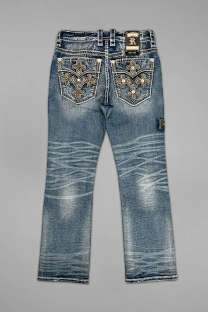 MASON BOOTCUT JEANS IN MEDIUM BLUE - GR COLLECTION
