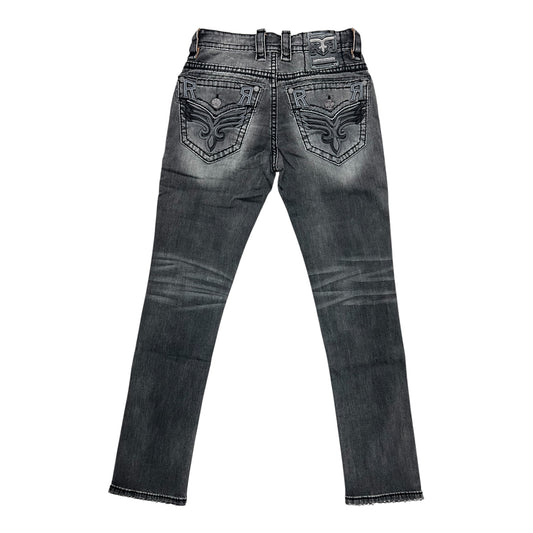TED ALT STRAIGHT JEANS IN GREY BLACK