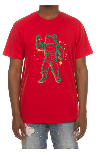 SS CREWNECK KNIT JERSEY SHIRT WITH FRONT AND BACK PRINT