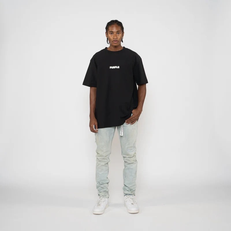 PURPLE BRAND LOW RISE SKINNY LEG FADE DISTRESSED JEAN