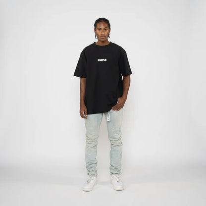 PURPLE BRAND LOW RISE SKINNY LEG FADE DISTRESSED JEAN