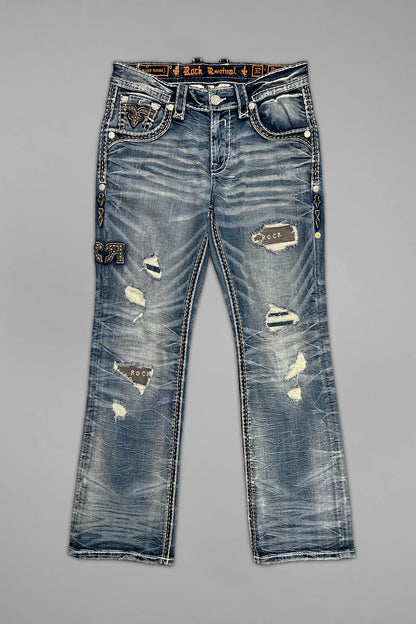 MASON BOOTCUT JEANS IN MEDIUM BLUE - GR COLLECTION