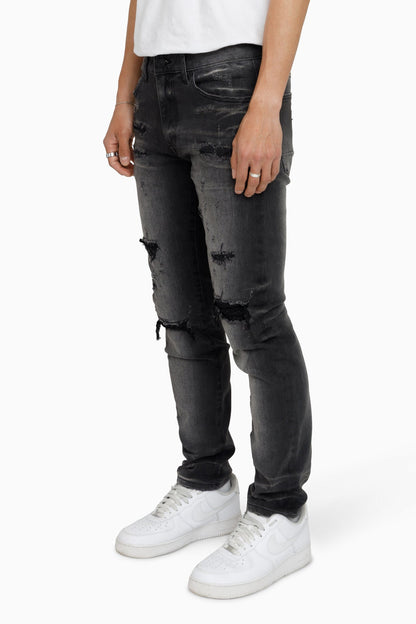 Vintage Washed Jeans - Kuma Black